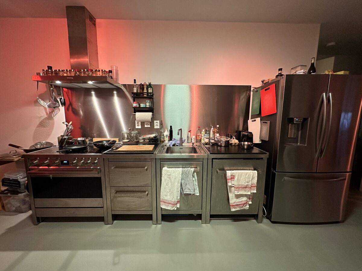 Keuken in gebruik